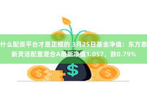 什么配资平台才是正规的 3月25日基金净值：东方惠新灵活配置混合A最新净值1.057，跌0.79%