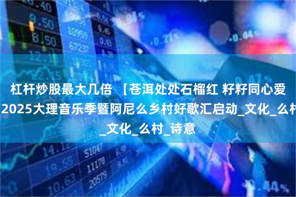 杠杆炒股最大几倍 【苍洱处处石榴红 籽籽同心爱中华】2025大理音乐季暨阿尼么乡村好歌汇启动_文化_么村_诗意