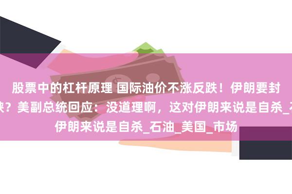 股票中的杠杆原理 国际油价不涨反跌！伊朗要封锁霍尔木兹海峡？美副总统回应：没道理啊，这对伊朗来说是自杀_石油_美国_市场