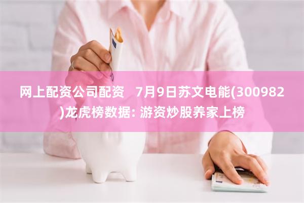 网上配资公司配资   7月9日苏文电能(300982)龙虎榜数据: 游资炒股养家上榜