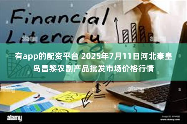 有app的配资平台 2025年7月11日河北秦皇岛昌黎农副产品批发市场价格行情