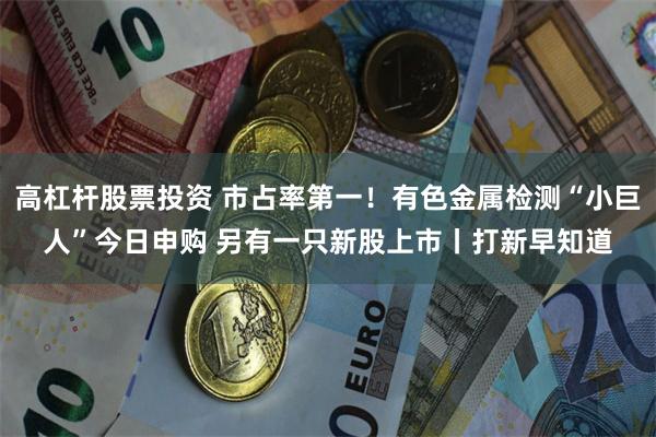 高杠杆股票投资 市占率第一!有色金属检测“小巨人”今日申购 另有一只新股上市丨打新早知道